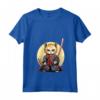 Donna Samurai Gatto Giapponese Kawaii Ninja Chausie Cat Maglietta con Collo a V - Design Intricato per Appassionati di Gatti e Cultura Giapponese
