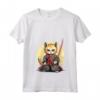 Donna Samurai Gatto Giapponese Kawaii Ninja Chausie Cat Maglietta con Collo a V - Design Intricato per Appassionati di Gatti e Cultura Giapponese