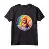 Chausie - Simpatico Gatto Arcobaleno Kawaii Colorato Design Maglietta - Ideale Regalo per Amanti dei Gatti Chausie