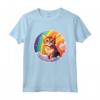 Chausie - Simpatico Gatto Arcobaleno Kawaii Colorato Design Maglietta - Ideale Regalo per Amanti dei Gatti Chausie
