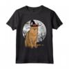 Scary Chausie Gatto Strega Cappello Halloween Maglietta - Regalo per Amanti dei Gatti - Design Divertente per Halloween