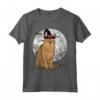 Scary Chausie Gatto Strega Cappello Halloween Maglietta - Regalo per Amanti dei Gatti - Design Divertente per Halloween