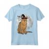 Scary Chausie Gatto Strega Cappello Halloween Maglietta - Regalo per Amanti dei Gatti - Design Divertente per Halloween