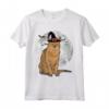 Scary Chausie Gatto Strega Cappello Halloween Maglietta - Regalo per Amanti dei Gatti - Design Divertente per Halloween