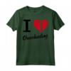 I Love Cheerleading Maglietta - Costume da Cheerleader Acrobatica per Competizioni - Design a Cuore per Donne e Ragazze
