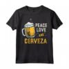 Maglietta messicana divertente Peace Love & Cerveza - Ideale per Cinco de Mayo e Feste Messicane - Acquista Online