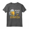 Maglietta messicana divertente Peace Love & Cerveza - Ideale per Cinco de Mayo e Feste Messicane - Acquista Online