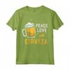 Maglietta messicana divertente Peace Love & Cerveza - Ideale per Cinco de Mayo e Feste Messicane - Acquista Online