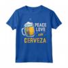 Maglietta messicana divertente Peace Love & Cerveza - Ideale per Cinco de Mayo e Feste Messicane - Acquista Online