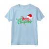 Merry Christmas - Maglietta Regalo Natale Divertente per Famiglia - Design con Cappello di Babbo Natale - Idea Regalo per lui o per lei