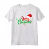 Merry Christmas - Maglietta Regalo Natale Divertente per Famiglia - Design con Cappello di Babbo Natale - Idea Regalo per lui o per lei