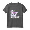 EAT SLEEP RAVE REPEAT Maglietta Raver Tshirt Festival Outfit Canotta - Ideale per Compleanno, Natale, Pasqua o Matrimonio