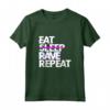 EAT SLEEP RAVE REPEAT Maglietta Raver Tshirt Festival Outfit Canotta - Ideale per Compleanno, Natale, Pasqua o Matrimonio
