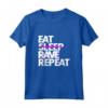EAT SLEEP RAVE REPEAT Maglietta Raver Tshirt Festival Outfit Canotta - Ideale per Compleanno, Natale, Pasqua o Matrimonio