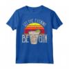 Let the Evening Be-Gin - Vintage Retro Sunset Gin Lover Drink Maglietta - Perfect Gift for Men and Women