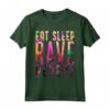 EAT SLEEP RAVE REPEAT - Maglietta Raver Tshirt Festival - Ideale per Compleanno o Natale - T-shirt Tekno Gabber Hardcore EDM