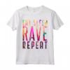 EAT SLEEP RAVE REPEAT - Maglietta Raver Tshirt Festival - Ideale per Compleanno o Natale - T-shirt Tekno Gabber Hardcore EDM