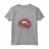 Cool Bold & Sexy Donna Rosso Labbra Vestito Grafico - Stile Canotta alla Moda - Ideale per Feste e Night Club