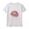 Cool Bold & Sexy Donna Rosso Labbra Vestito Grafico - Stile Canotta alla Moda - Ideale per Feste e Night Club