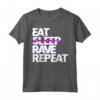 EAT SLEEP RAVE REPEAT Maglietta Raver Tshirt Festival Outfit - Ideale per Compleanno o Natale - Abbigliamento Festival Techno Acid EDM