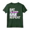 EAT SLEEP RAVE REPEAT Maglietta Raver Tshirt Festival Outfit - Ideale per Compleanno o Natale - Abbigliamento Festival Techno Acid EDM