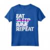 EAT SLEEP RAVE REPEAT Maglietta Raver Tshirt Festival Outfit - Ideale per Compleanno o Natale - Abbigliamento Festival Techno Acid EDM