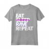 EAT SLEEP RAVE REPEAT Maglietta Raver Tshirt Festival Outfit - Ideale per Compleanno o Natale - Abbigliamento Festival Techno Acid EDM