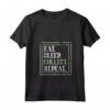 Donna Eat Sleep Collect Repeat - Raccoglitore di Francobolli Maglietta con Collo a V - Ideale per Collezionisti e Appassionati di Filatelia