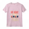 Donna - Il mio cuore batte per Collezionisti di Francobolli Maglietta con Collo a V - Abbigliamento Tema Filatelia