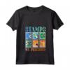 Donna Timbri My Precious Stamp Collector Maglietta con Collo a V - Abbigliamento Tematico per Collezionisti di Francobolli