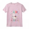 Donna Just A Girl Who Loves Alpacas - Camicia Regalo Alpaca con Collo a V - Ideale per Natale o Compleanno