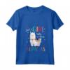 Donna Just A Girl Who Loves Alpacas - Camicia Regalo Alpaca con Collo a V - Ideale per Natale o Compleanno