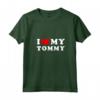 I Love My Tommy - Maglietta con Collo a V - Design Vintage per Esprimere Amore