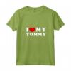 I Love My Tommy - Maglietta con Collo a V - Design Vintage per Esprimere Amore