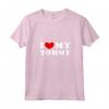 I Love My Tommy - Maglietta con Collo a V - Design Vintage per Esprimere Amore