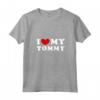 I Love My Tommy - Maglietta con Collo a V - Design Vintage per Esprimere Amore