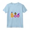 Donna Boo Halloween Costume Maglietta con Stampe Spiders, Ghosts, Pumpkin & Witch Hat - Ideale per la Notte di Halloween