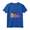 Donna Boo Halloween Costume Maglietta con Stampe Spiders, Ghosts, Pumpkin & Witch Hat - Ideale per la Notte di Halloween
