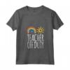 Donna Divertente OFF DUTY TEACHER Shirt - Maglietta Last Day of School per le Vacanze Estive - Ideale per Insegnanti e Studenti