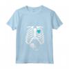 Donna Scheletro Gravidanza Un Bambino Xray Divertente Halloween Presto Mamma Maglietta con Collo a V - Ideale per Annuncio di Gravidanza e Baby Shower