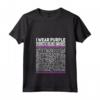 Donna Camicia di Sensibilizzazione sulla Violenza Domestica - Maglietta October Viola Uomini - Tolleranza Zero - Acquista Online per Sostenere la Lotta