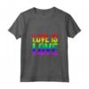 Donna Maglietta Love Is Love con Collo a V - Regalo Pride Compleanno Natale - Accessori Festa dell'Orgoglio