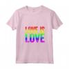 Donna Maglietta Love Is Love con Collo a V - Regalo Pride Compleanno Natale - Accessori Festa dell'Orgoglio