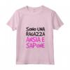 Donna T-Shirt Divertente Ragazza Ansia Sapone - Frasi Ironiche Maglietta con Collo a V - Ideale per Compleanno - Marca HapTiger