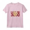 HapTiger Avengers Endgame Iron Man I Love You 3000 Text Fill Maglietta con Collo a V - Officially Licensed Marvel Apparel