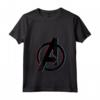 HapTiger Avengers 3D Color Pop Logo Maglietta con Collo a V - Apparel con Licenza Ufficiale Marvel - Unisciti agli Avengers