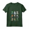 Donna Carino Gatto Halloween Funny Horror - Maglietta con Collo a V - Regalo per gli Amanti dei Gatti - Costume Monster Cat