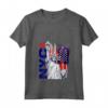Donna NYC T-shirt New York City - Statue della Libertà - I Love New York - Maglietta con Collo a V