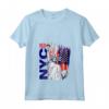 Donna NYC T-shirt New York City - Statue della Libertà - I Love New York - Maglietta con Collo a V