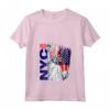 Donna NYC T-shirt New York City - Statue della Libertà - I Love New York - Maglietta con Collo a V